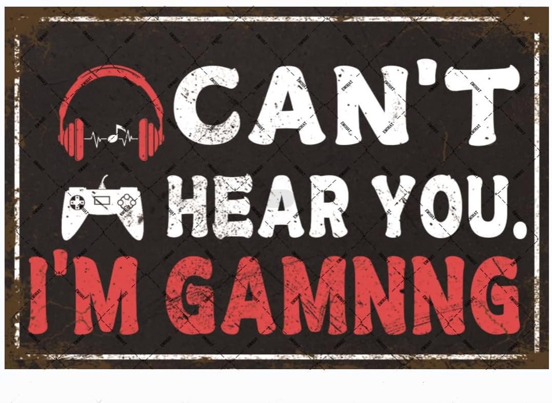 Game Retro Gaming - EMOHAT Game Room Metal Tin Sign