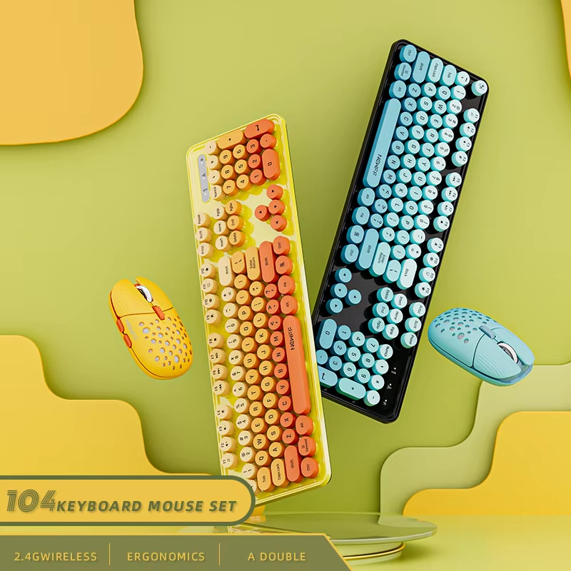 Retro Gaming Kc - Wireless 2.4G Ergonomic Gaming Keyboard and
