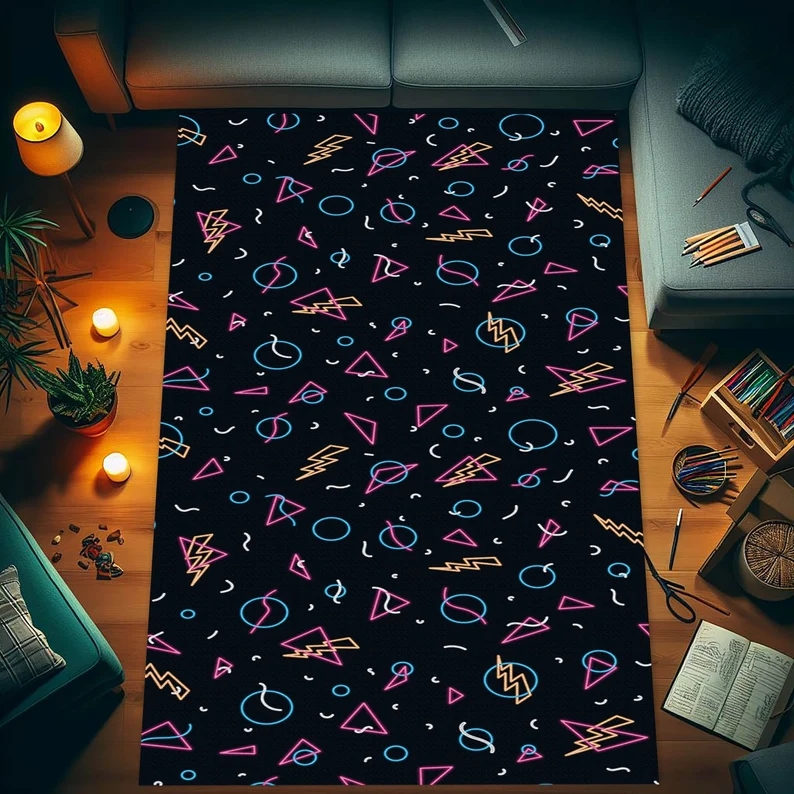 Retro Gaming Rug - Arcade Machine Gamer Rug Retro Gaming