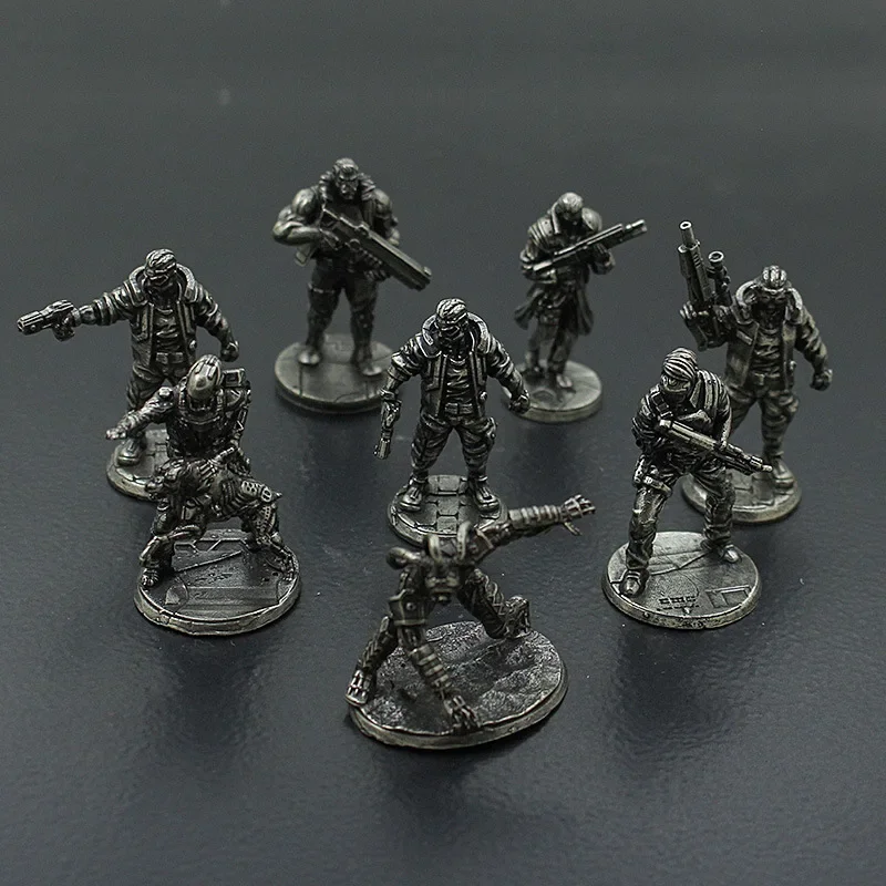 Retro Gaming Gif - Retro Metal Miniature Warrior Model Cyberpunk