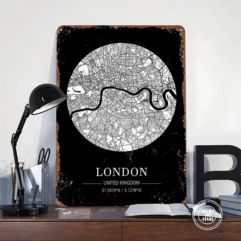 London City Map Tin Plaque Pos - огляд і ціна Retro Gaming In London