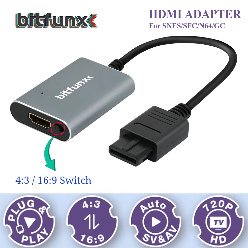 Bitfunx 720P Svideo / AV To HD - огляд і ціна Retro Gaming Gif