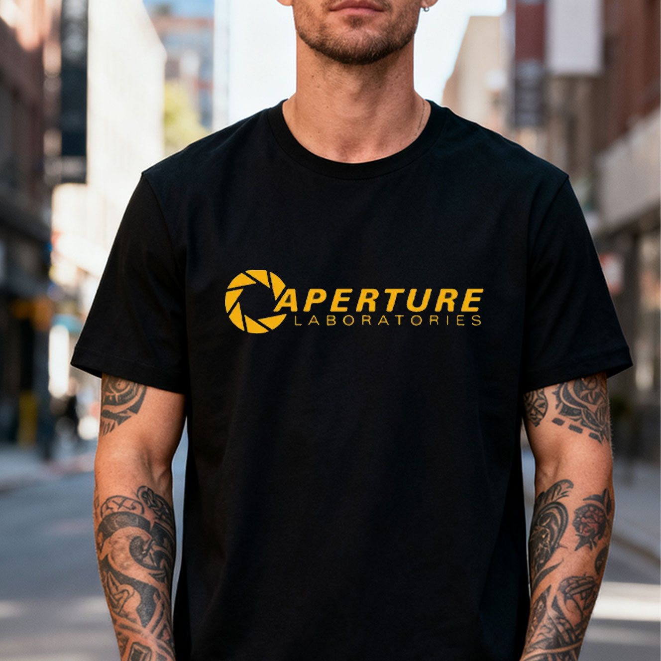 Men's Cotton T-shirt Aperture  - огляд і ціна Retro Gaming Logo