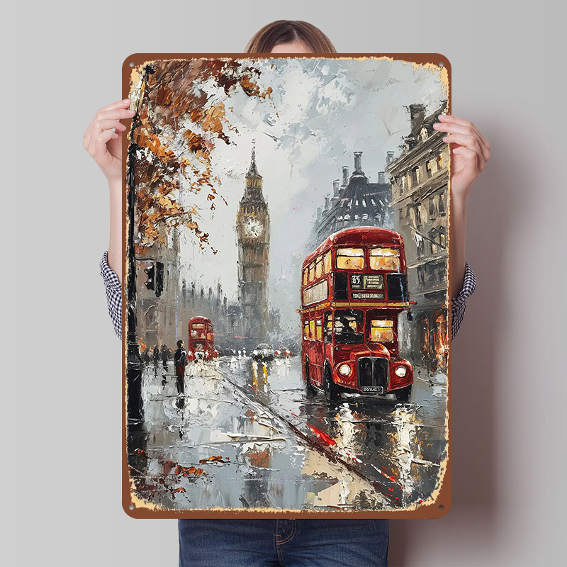 London Bus Charm Metal Poster  - огляд і ціна Retro Gaming In London