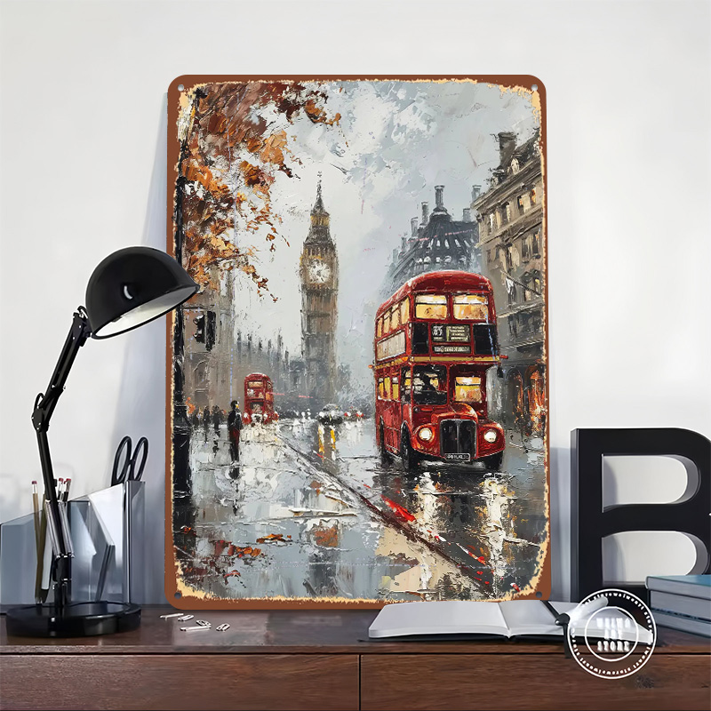London Bus Charm Metal Poster  - огляд і ціна Retro Gaming In London