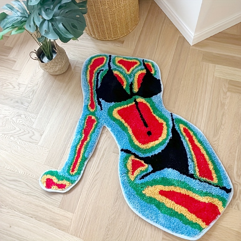 Irregular Body Shape Flocked F - огляд і ціна Retro Gaming Rug