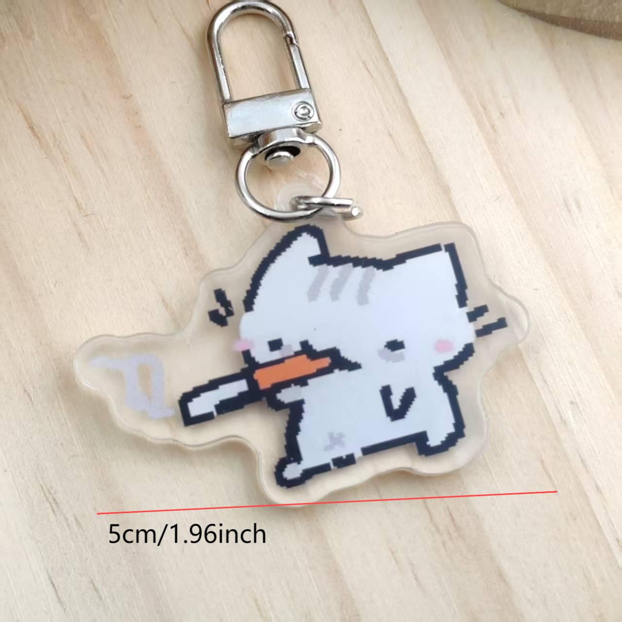 2d Flat Pixel Cat Keychain - G - огляд і ціна Retro Gaming Gifts