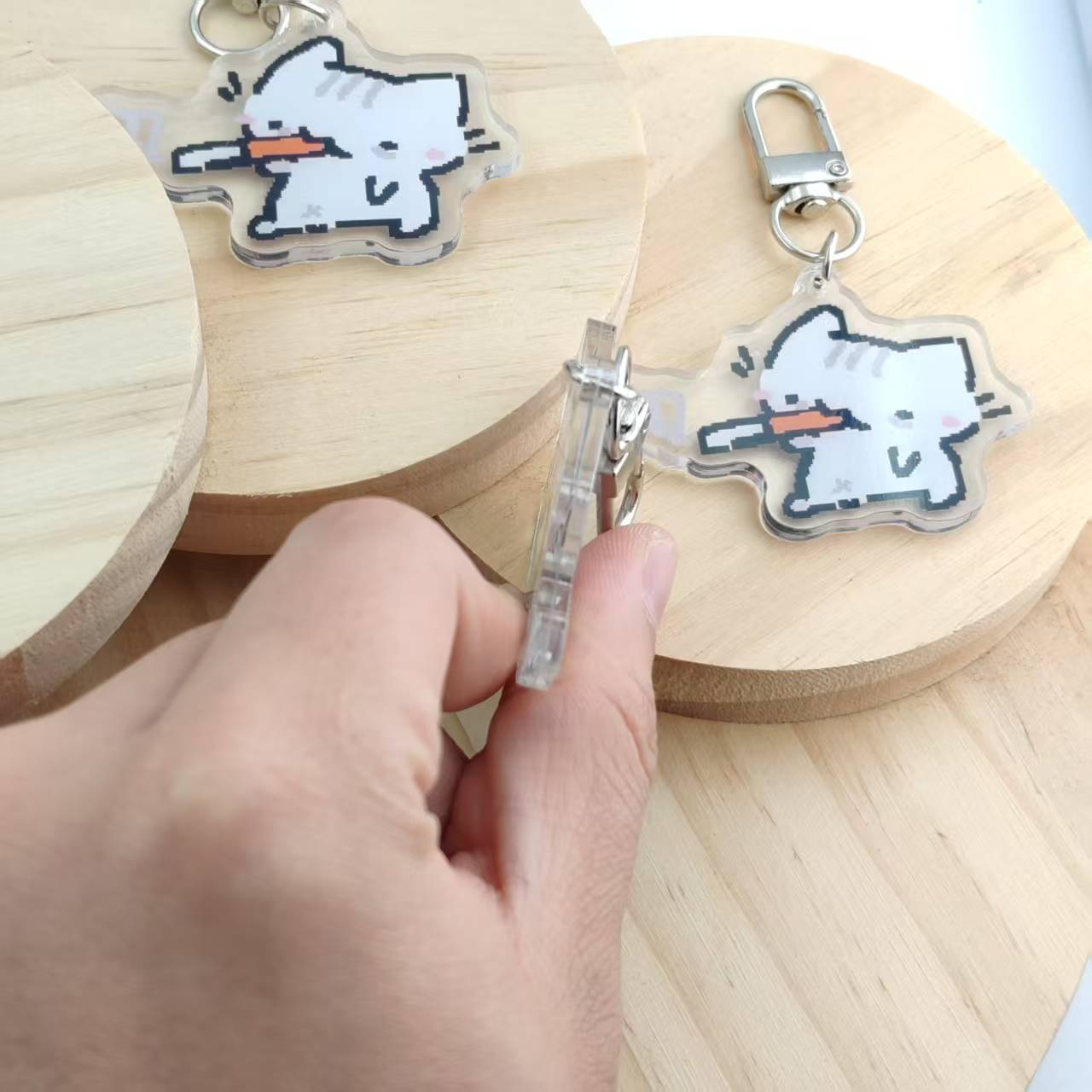 2d Flat Pixel Cat Keychain - G - огляд і ціна Retro Gaming Gifts