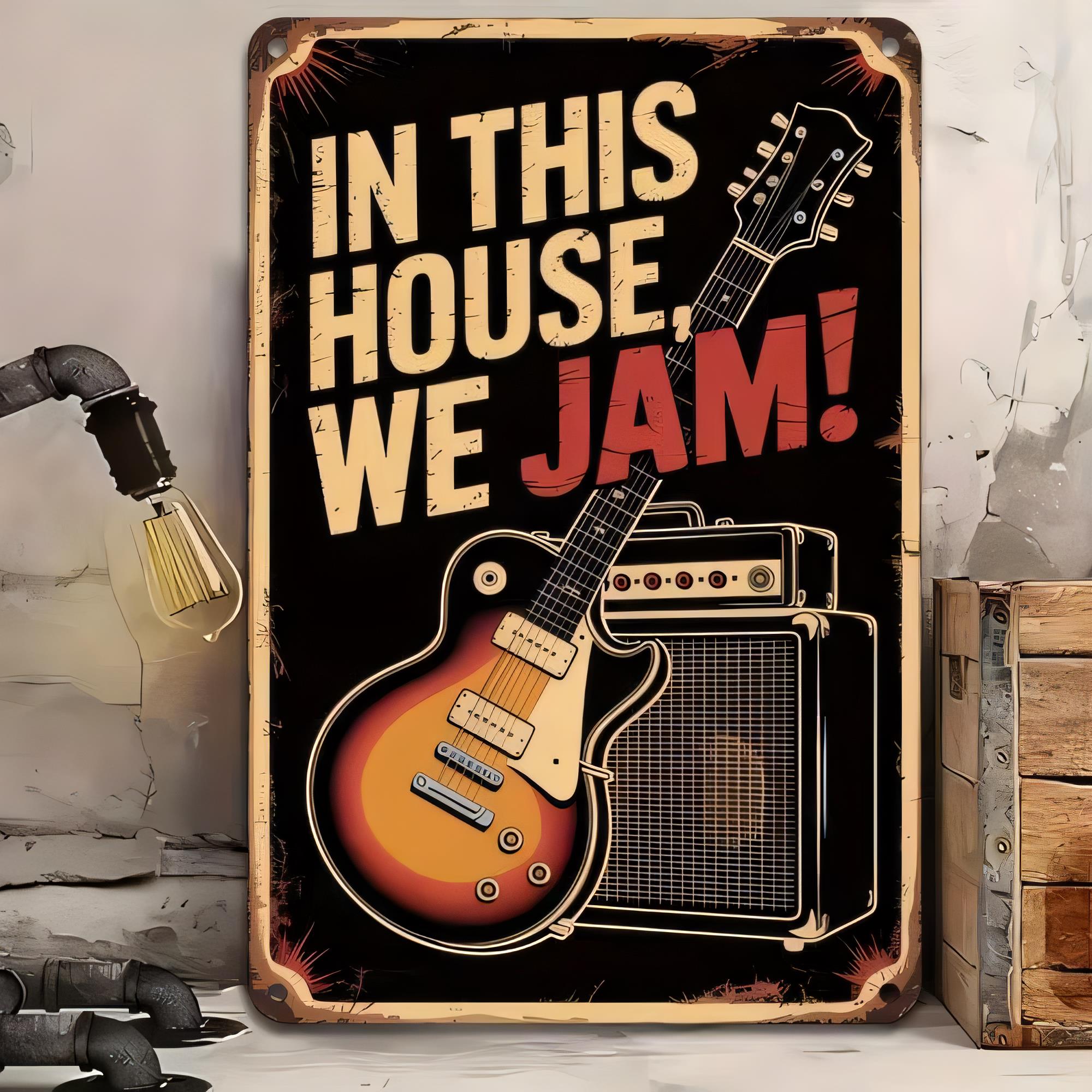 Tin Sign, In This House We Jam - огляд і ціна Retro Gaming Pictures