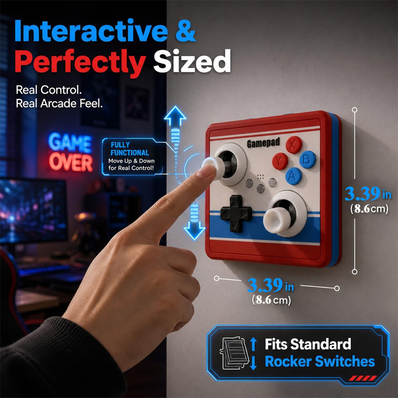 Drill-Free Light Switch Cover  - огляд і ціна Retro Gaming Gif