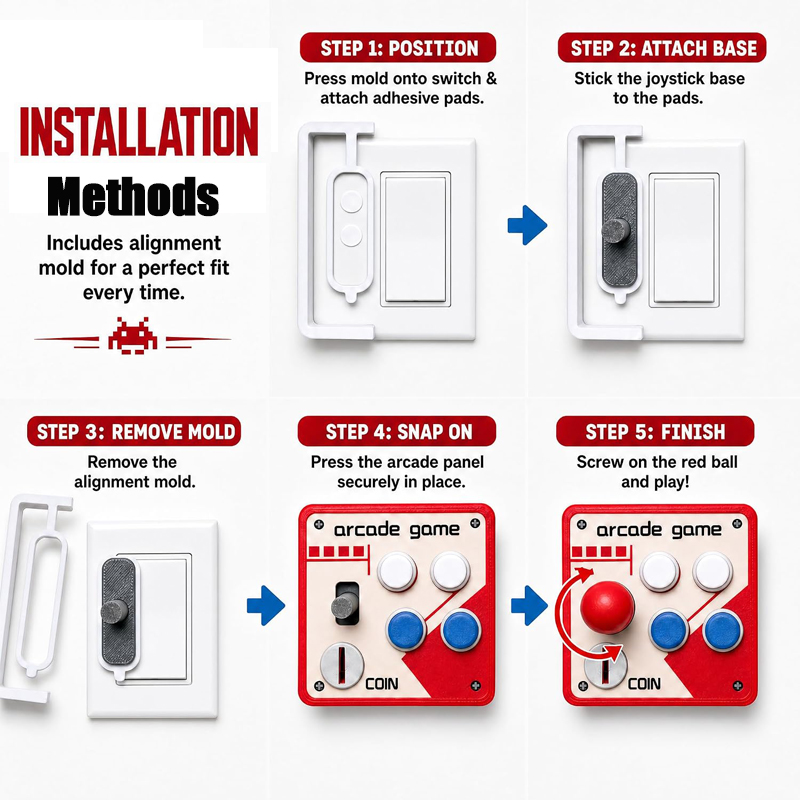 Drill-Free Light Switch Cover  - огляд і ціна Retro Gaming Gif